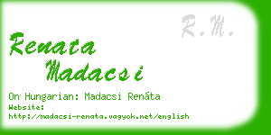 renata madacsi business card