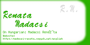 renata madacsi business card